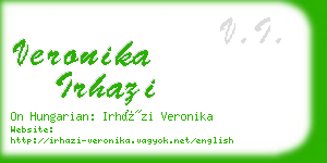 veronika irhazi business card